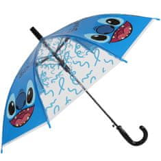 Disney DISNEY Stitch Modri otroški dežnik ZA FANTKA, prozoren ZLOŽLJIV avtomatski dežnik