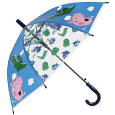 Peppa Pig Pujsa Pepa George Modri otroški dežnik ZA FANTKA, prozoren ZLOŽLJIV avtomatski dežnik