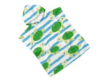 Ljubki dom Otroški pončo TURTLES zelen 60x90 cm