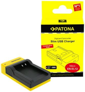 PATONA Photo Nikon EN-EL12/NP-FM500H tanek polnilec, USB-C