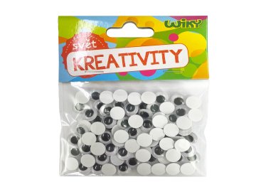 Gibljive oči 10 mm, 100 kosov