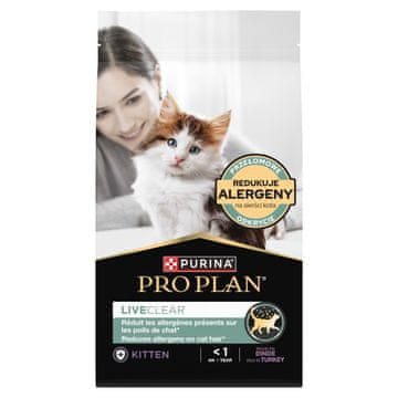 Purina PURINA Pro Plan LiveClear Kitten z visoko vsebnostjo purana - suha hrana za mačke - 1,4kg