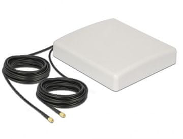 Delock DeLOCK 89891 omrežna antena, usmerjena, 8 dBi, SMA, 10m kabel, bela