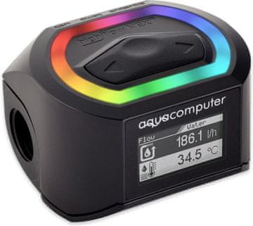 Aqua Aqua Computer 53293 merilec pretoka za vodno hlajenje, črn, navoj 1/4"