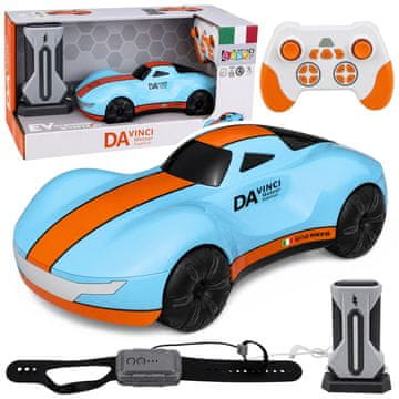 slomart LEAN TOYS RC avto Stacja Światła Dym 1:16, modri, z gestami