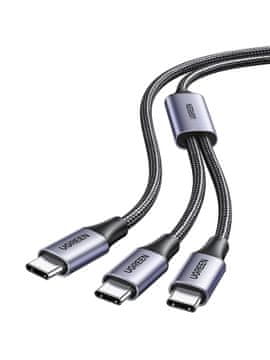 Ugreen dvojni polnilni kabel, 2-v-1, USB-C (35087)