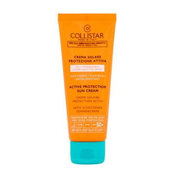 Collistar Special Perfect Tan Active Protection Sun Cream SPF50+ vodoodporna krema za zaščito telesa in obraza pred soncem za zelo občutljivo kožo 100 ml