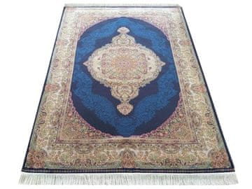 Dywanopol Kos preproge EXCLUSIVE Qum Silk 01 v mornarsko modri barvi, 160 x 230 cm