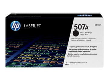 HP 507A originalna kartuša s tonerjem, črna, standardna zmogljivost 5.500 strani, 1 kos