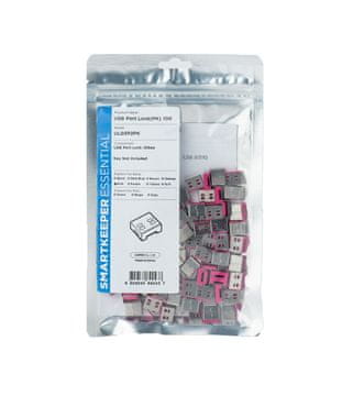 slomart Smartkeeper UL03P2PK blokator USB-A vrat, roza, 100 kosov