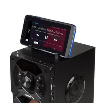 AUDIOCORE Prenosni Bluetooth zvočnik Audiocore AC730 z LED osvetlitvijo, radijem in daljinskim upravljalnikom