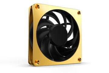 Alphacool Alphacool 13856 modularni ventilator za računalno hlađenje, črn/zlata