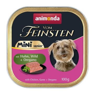 Animonda ANIMONDA Vom Feinsten Senior Mini piščanec z divjačino in origanom, 100g