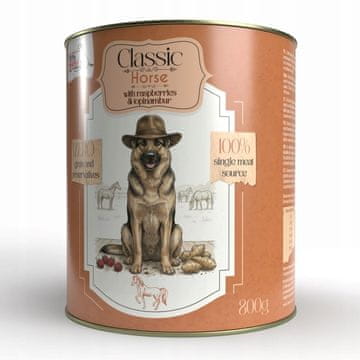 Syta Micha Vlažna pasja hrana SMH SYTA MICHA Classic Mono Konj z malinami in jeruzalemsko artičoko - 800 g