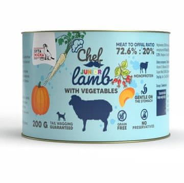 Syta Micha Vlažna pasja hrana SMH SYTA MICHA Chef Junior Jagnjetina z zelenjavo Mono - 200 g