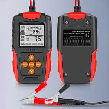 Qoltec Qoltec 52484 LCD digitalni tester akumulatorja | 12V | 24V | 3Ah-200Ah