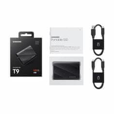 Samsung SSD disk 1TB zunanji T9 USB 3.2 Gen2x2 V-NAND UASP črn MU-PG1T0B/EU