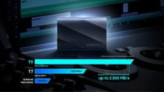 Samsung SSD disk 1TB zunanji T9 USB 3.2 Gen2x2 V-NAND UASP črn MU-PG1T0B/EU