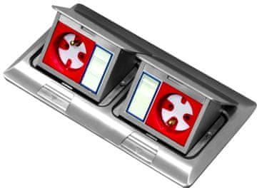 Box BAC Podna kutija mini 2x3M - dvostruka kutija za montažu utičnica 22,5x45 mm (45x45 mm)