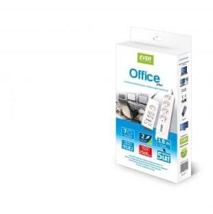 Office Ever OFFICE PLUS razdelilna letev, bela, 7 vtičnic, 250V