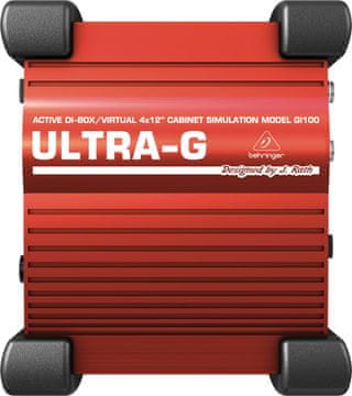 Behringer Behringer GI100 Direct Box, črna/rdeča
