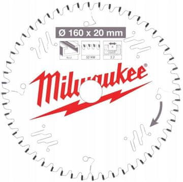 Milwaukee Milwaukee krožna žaga 160x20x2.2x52z TF ALUMINUM