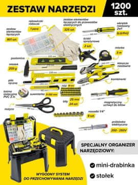 slomart NON univerzalni set 1200 kosov 1/4" šestkotni...