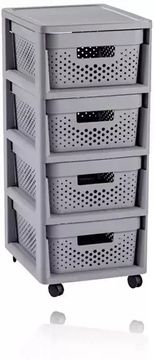 Curver Curver polica Infinity s 4 predali, bela