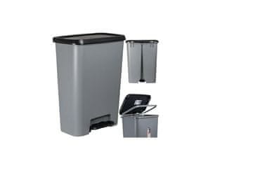 Curver CURVER koš za smeti s pedalom 50 L /temno siv/črn