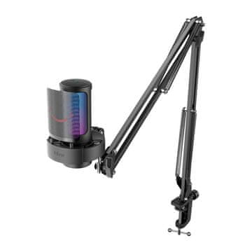 Fifine Kondenzatorski mikrofon Fifine A8T s RGB osvetlitvijo (črn)