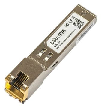 Mikrotik SFP 10/100/1000M kovinski modul S-RJ01, RJ-45, 100m, 1.25Gps