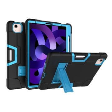 Nikcorp Ovitek za iPad Pro 12,9 5/4/3 gen. Ovitni moder, tridelna oklepna zaščita proti udarcem in praskam, silikonska plastika, stojalo in mesto za pisalo