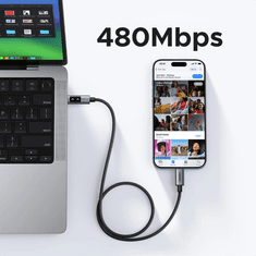 Ugreen Uno polnilni kabel, USB-C na USB-C, 100 W, 1 m (35501)