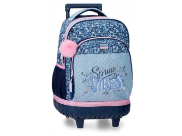 Joummabags Šolski nahrbtnik na kolesih MOVOM Spring Vibes – snemljiv, 2 kolesa, 3262941