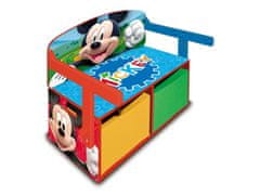 Arditex Otroško leseno pohištvo 3 v 1 MICKEY MOUSE (klop, zaboj za igrače, mizica), WD14006