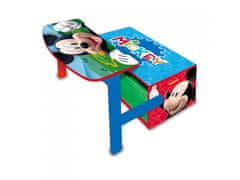 Arditex Otroško leseno pohištvo 3 v 1 MICKEY MOUSE (klop, zaboj za igrače, mizica), WD14006