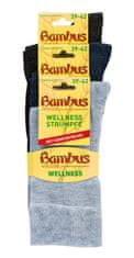 CoZy Bambusove nogavice Melange z mehkim patentom - 3 pari, 39-42
