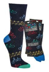 CoZy Nogavice Bicycle s kolesarskim motivom - 2 para, 42 - 47