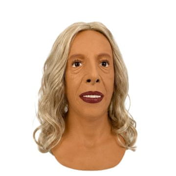 Korbi Lateksna maska ženske z blond lasmi
