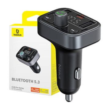 BASEUS FM-oddajnik Baseus S-09 Pro, Bluetooth (črn)