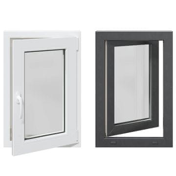 Vidaxl Notranja barva okna za klet bela RISOR 50 x 75 cm