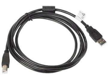 slomart Lanberg CA-USBA-11CC-0018-BK USB 2.0 A-B kabel, 1.8m, črn