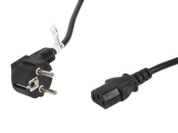 slomart Lanberg CA-C13C-11CC-0050-BK napajalni kabel CEE 7/7 - IEC C13 VDE 5M črn