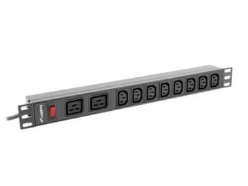 slomart Lanberg PDU19-02C19-08C13-C20-020B Razdelilna enota za stojalo 19" 1U