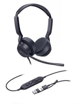 slomart Yealink UH42 Dual Teams USB-C/A slušalke, črne