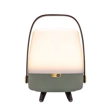 LAMPA Kooduu Lite-up PLAY Mini Mono prenosni zvočnik z lučko, 8W, zelena/bela/les