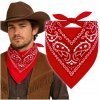Rdeča kavbojska bandana Paisley, uniseks