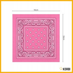 Korbi Roza kavbojska bandana Paisley, 55 × 55 cm