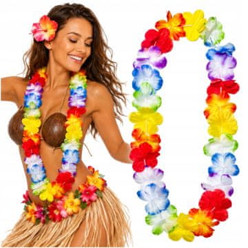 Korbi Havajska cvetlična ogrlica Aloha za zabave