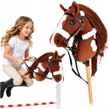 Korbi Hobby horse konj na palici, rjav, A4